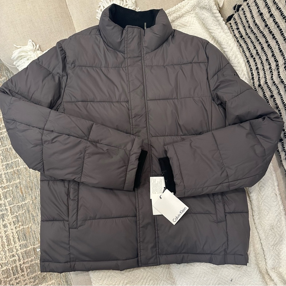 NWT! Calvin Klein Men’s Quilted Puffer Coat Sz Medium